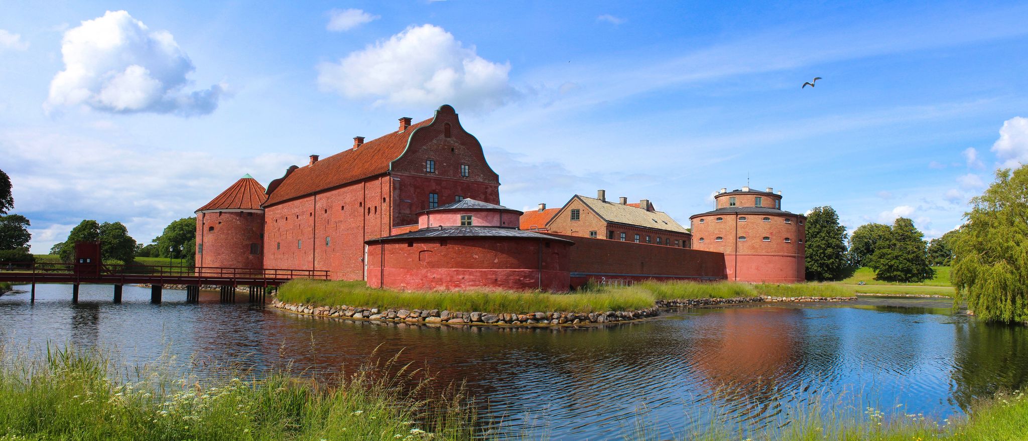 photo of morning view of Landskrona slott in Landskrona, Sweden.