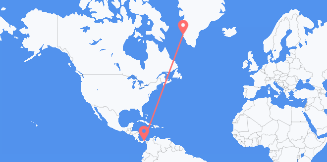 Panamá a Groenlandia