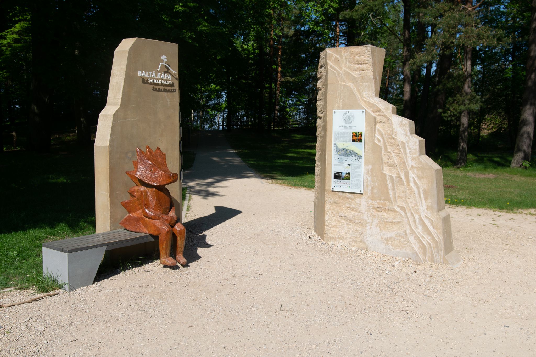 photo of Saulkrasti / Latvia - May 17 2018: Saulkrastu Balta kapa sakums white dune saulrieta taka sunset trail Latvia. Latvia summer tourism viewpoint seaside Riga gulf Baltic sea Europe Baltic states town.