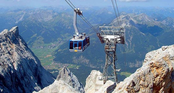 photo of view of Tyrolean Zugspitze Cable Car,Gemeinde Ehrwald Austria.