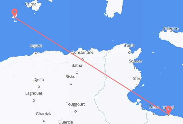 Tripoli to Ibiza