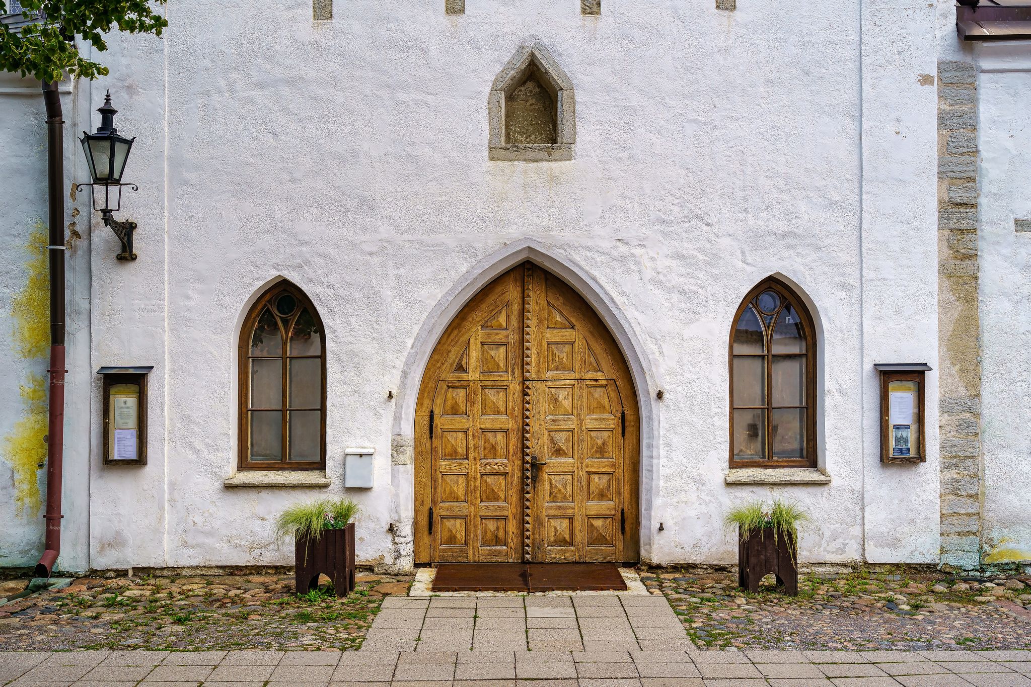 Photo of entrance of St Mary's Cathedral in Tallinn, Estonia.
