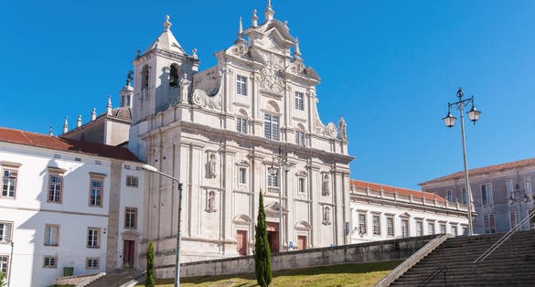 Photo of the New Cathedral of Coimbra (Se Nova de Coimbra) in Portugal.