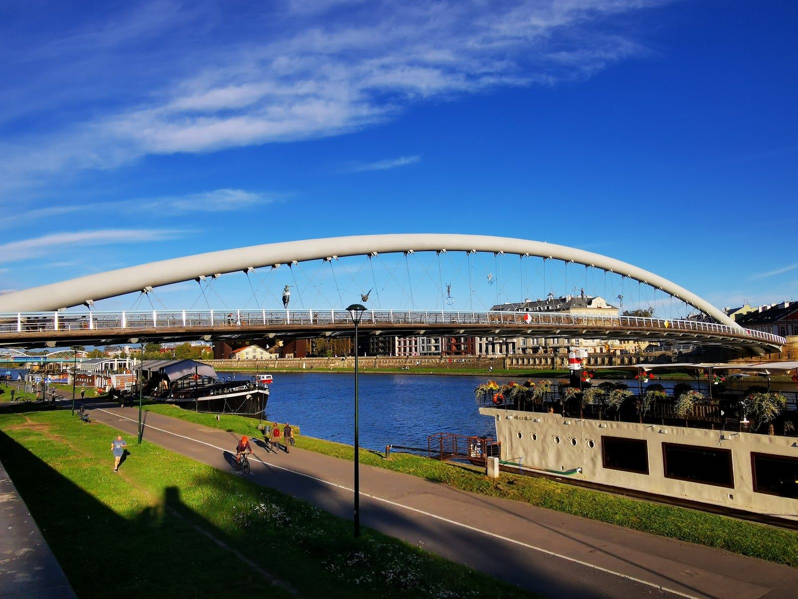 Father Bernatek's Bridge, Kazimierz, Old Town, Krakow, Lesser Poland Voivodeship, Poland