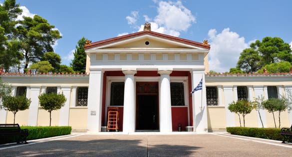 Photo of Old archaeological museum at Olympia, Greece.