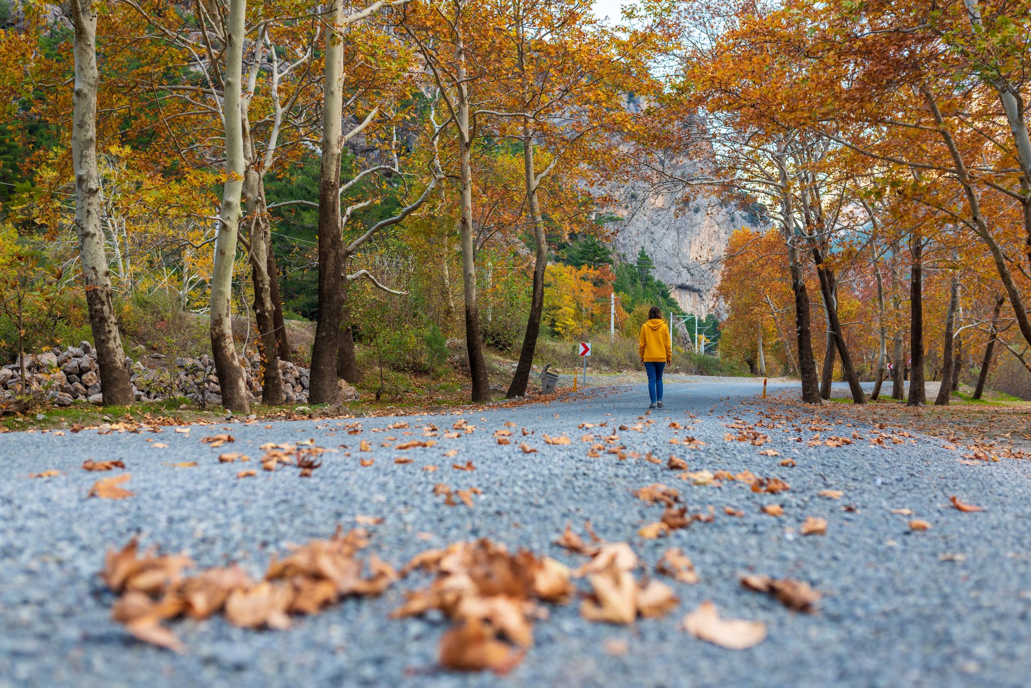 photo of a woman enjoying the beautiful views at Belemedik Nature Park in Adana, Turkey.