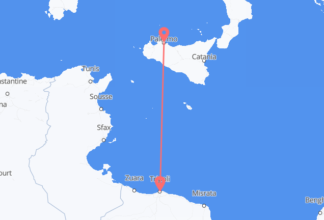 Tripoli to Palermo