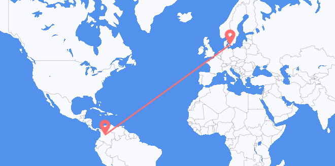 Colombia a Dinamarca