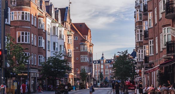 Walking around the city, Aalborg, Denmark.
