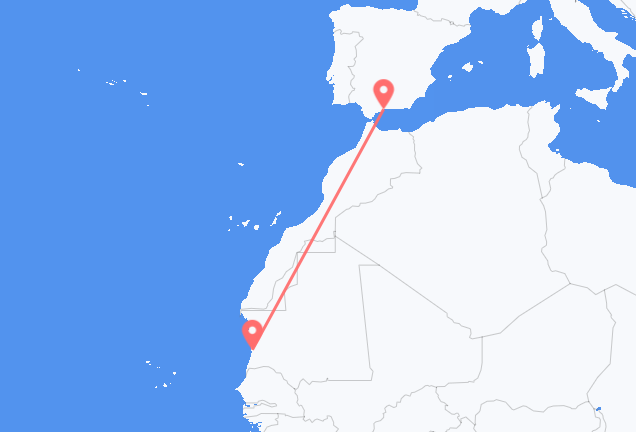 Nouakchott to Málaga