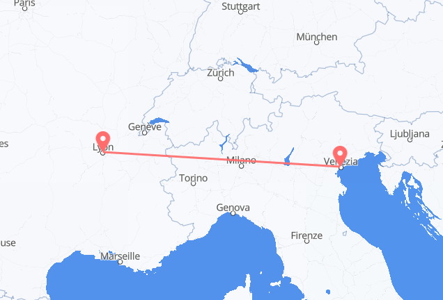 Lyon to Venice