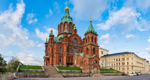 Photo of Assumption Cathedral in Helsinki, Finland.