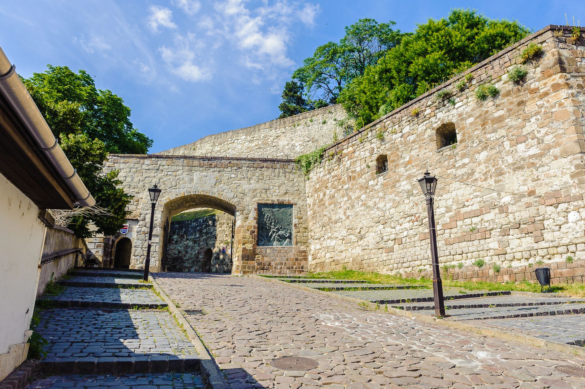 Photo of entrance into the Castle of Eger, Hungary.