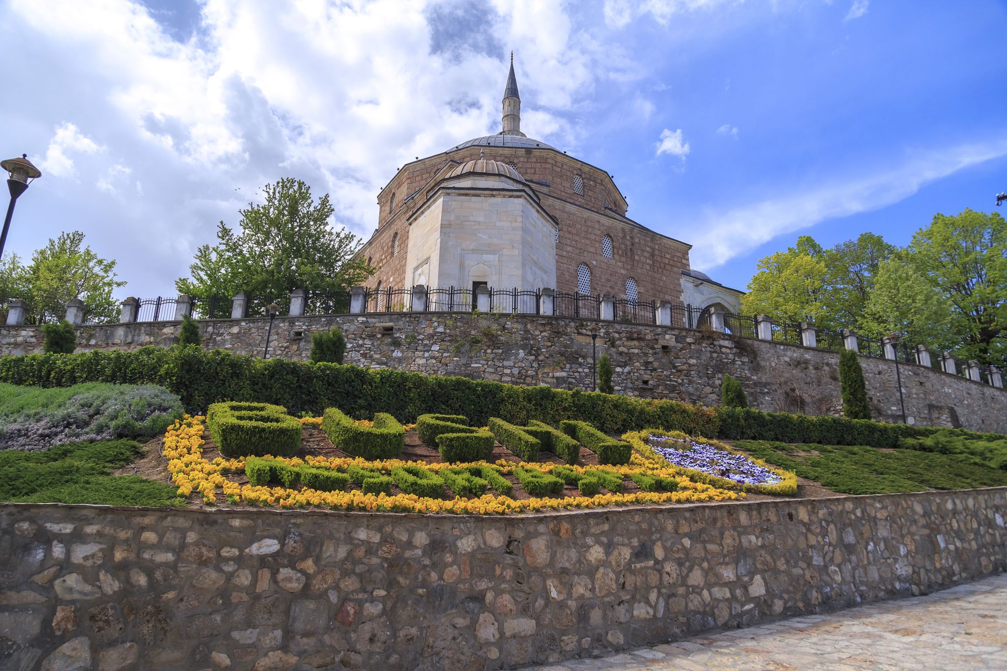 Photo of Mustafa Pasha Mosque, an old Ottoman Turkish mosque in the Bushi district of Skopje, Macedonia.