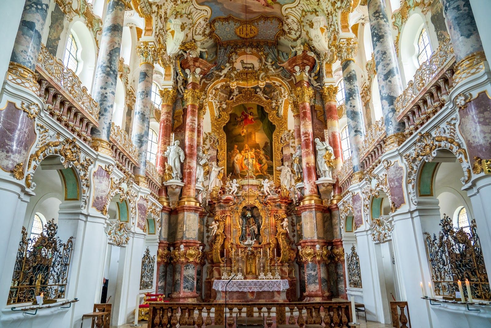 Pilgrimage Church of Wies, Steingaden, Steingaden (VGem), Landkreis Weilheim-Schongau, Bavaria, Germany