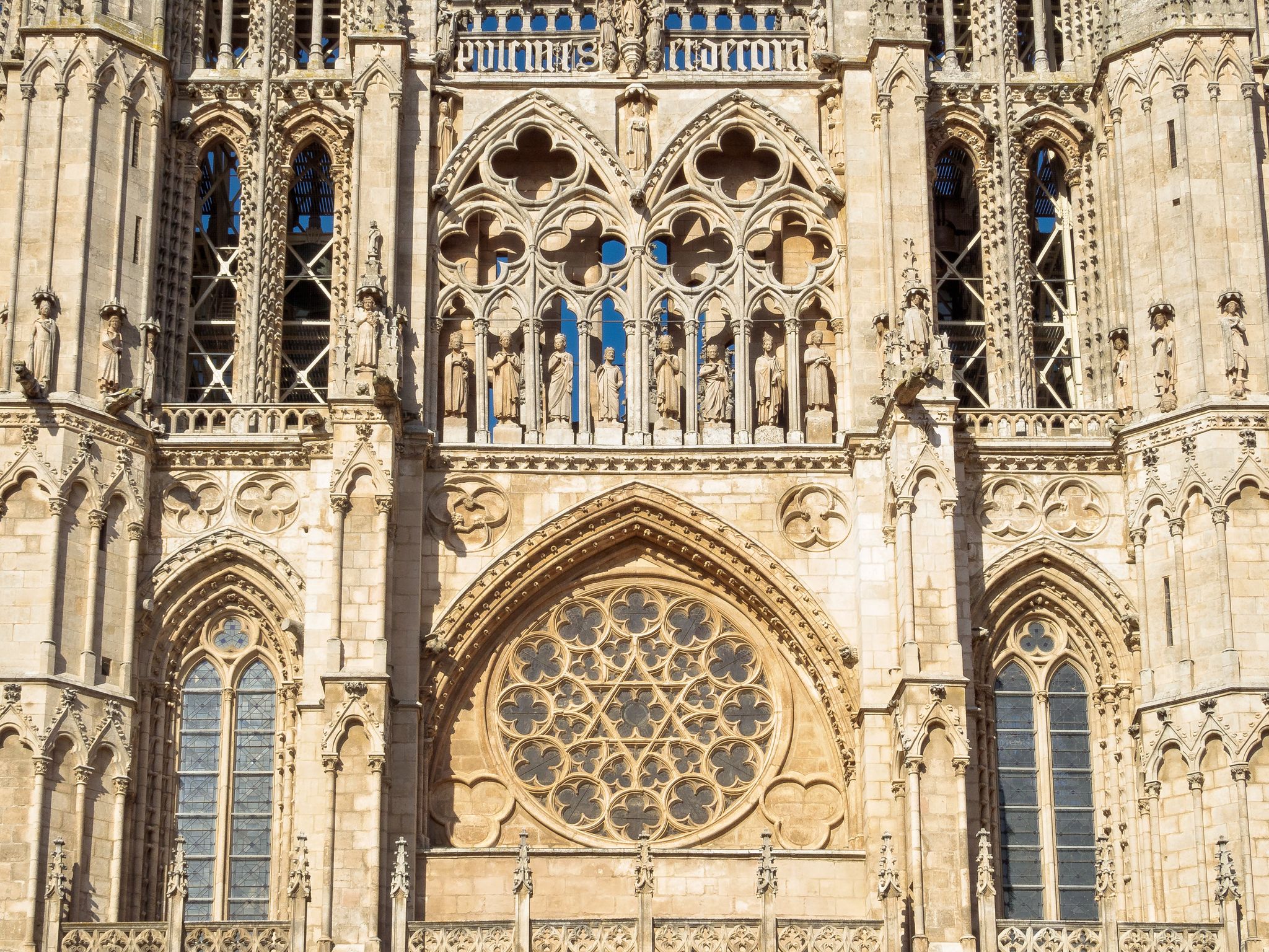 Photo of Details of the west facade of the Cathedral of Saint Mary - Burgos, Castile and Leon, Spain.