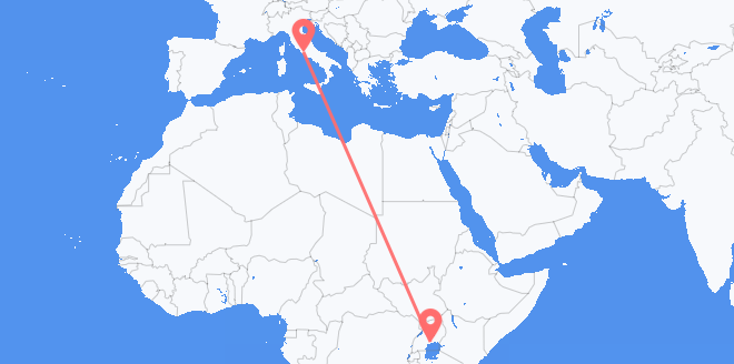 Uganda to Italy