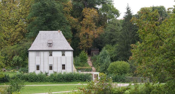 photo of view of Goethe's Garden House at Park an der Ilm in Weimar, Germany.