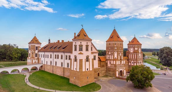 Photo of Mir Castle Complex, a UNESCO World Heritage site in Belarus.