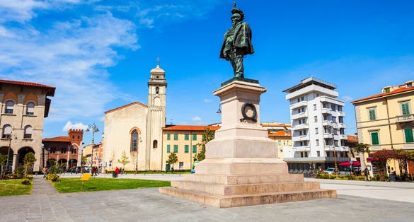 Piazza Vittorio Emanuele square in the centre of Pisa city in Tuscany, Italy