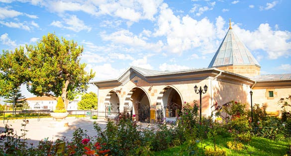 Photo of Haci Bektas mosque and worship area in Nevsehir, Turkey.