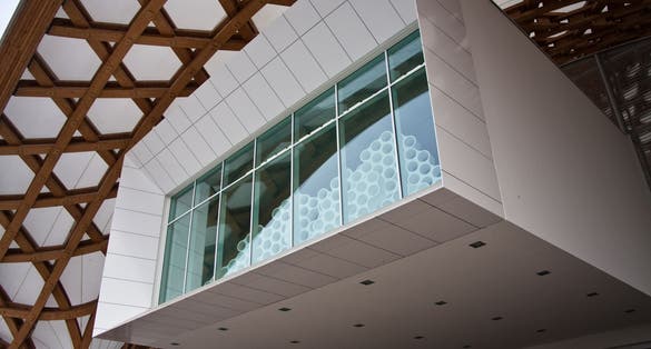 The front entrance to the new Centre Pompidou-Metz in France