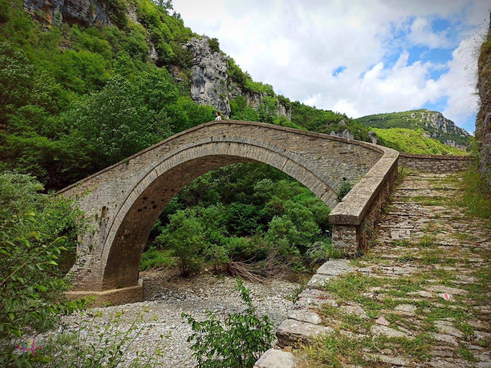 Misiou ancient stone bridge, Zagori Municipality, Ioannina Regional Unit, Epirus, Epirus and Western Macedonia, Greece