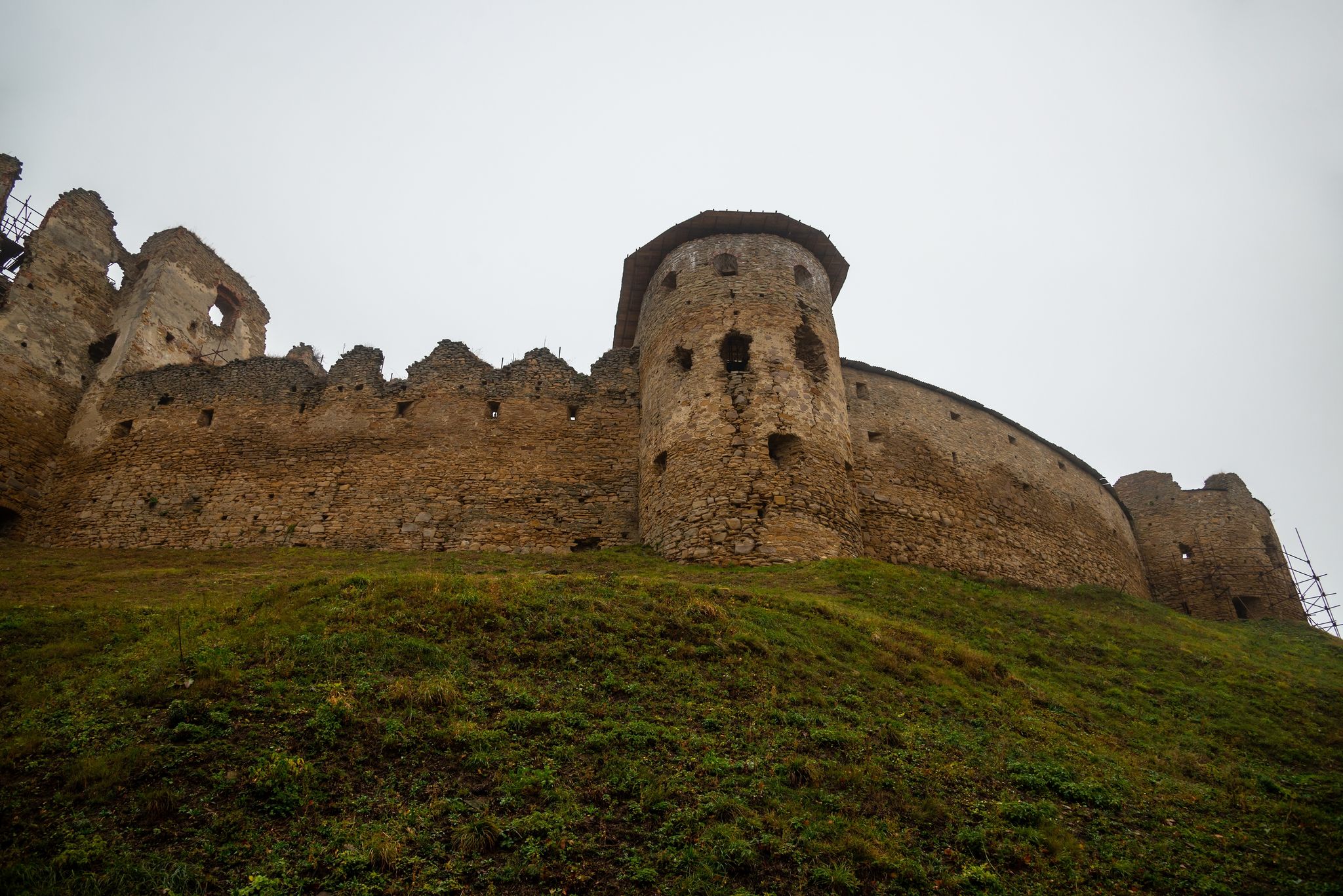 Photo of Ruins of the medieval Zborov (Makovica) Castle. Eastern Slovakia, Europe. Autumn time.