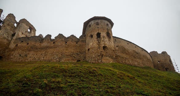 Photo of Ruins of the medieval Zborov (Makovica) Castle. Eastern Slovakia, Europe. Autumn time.