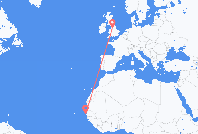 Dakar nach Manchester