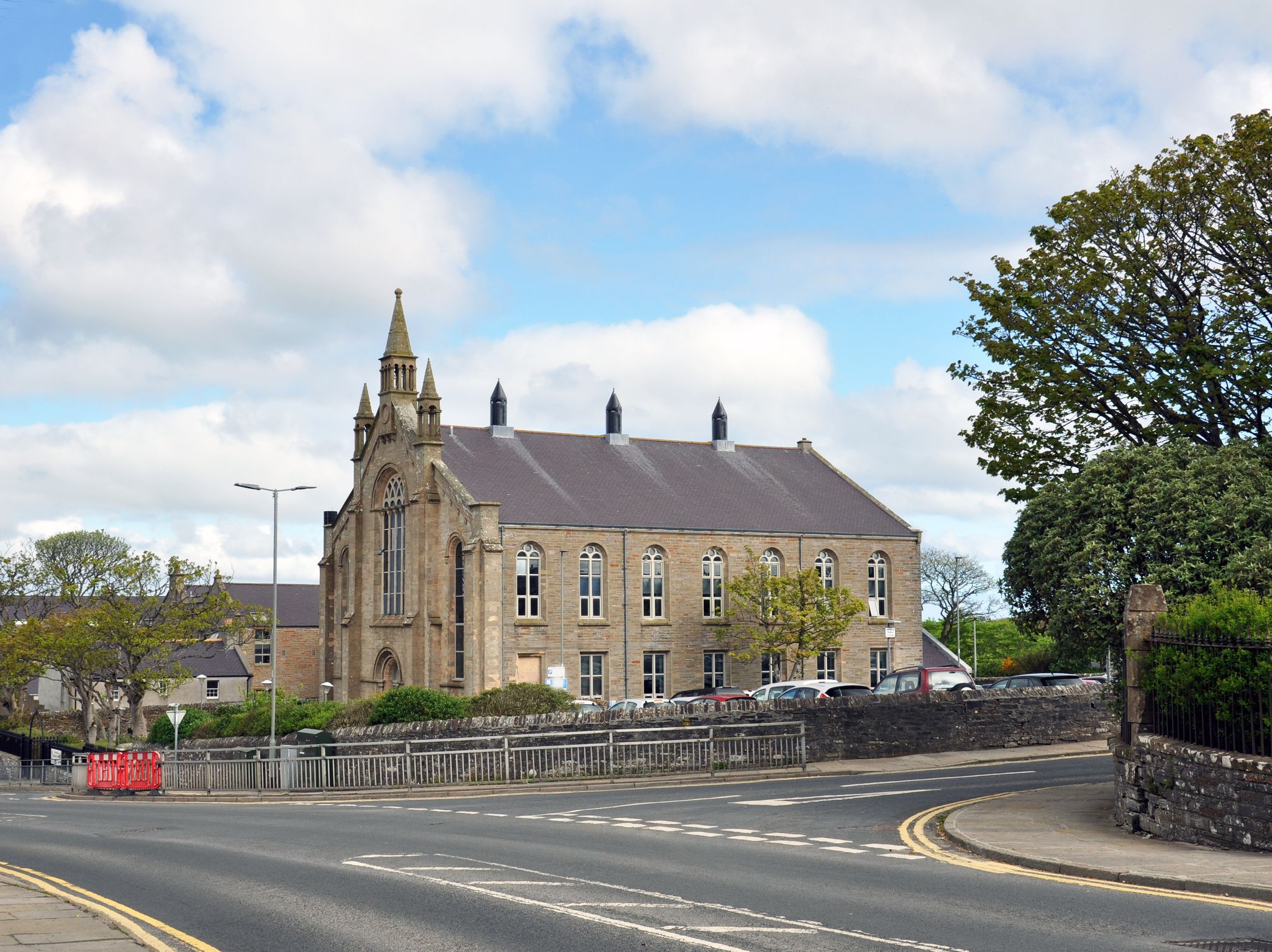 photo of the historic streets of Scotland's Islands Kirkwall with their Grand Victorian homes.