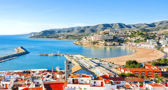 Photo of Spain. Valencia, Peniscola. View of the sea from a height of Pope Luna's Castle.