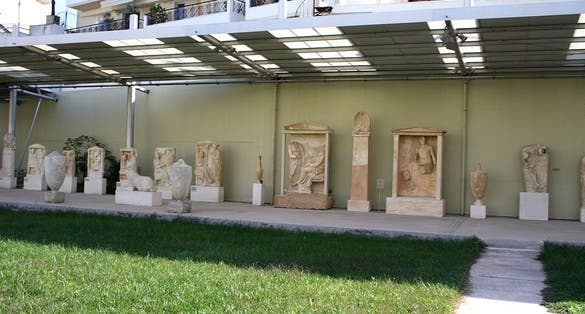 photo of view The ruins of the Theatre of Zea [el], next to the Archaeological Museum of Piraeus, Municipality of Piraeus, Greece.