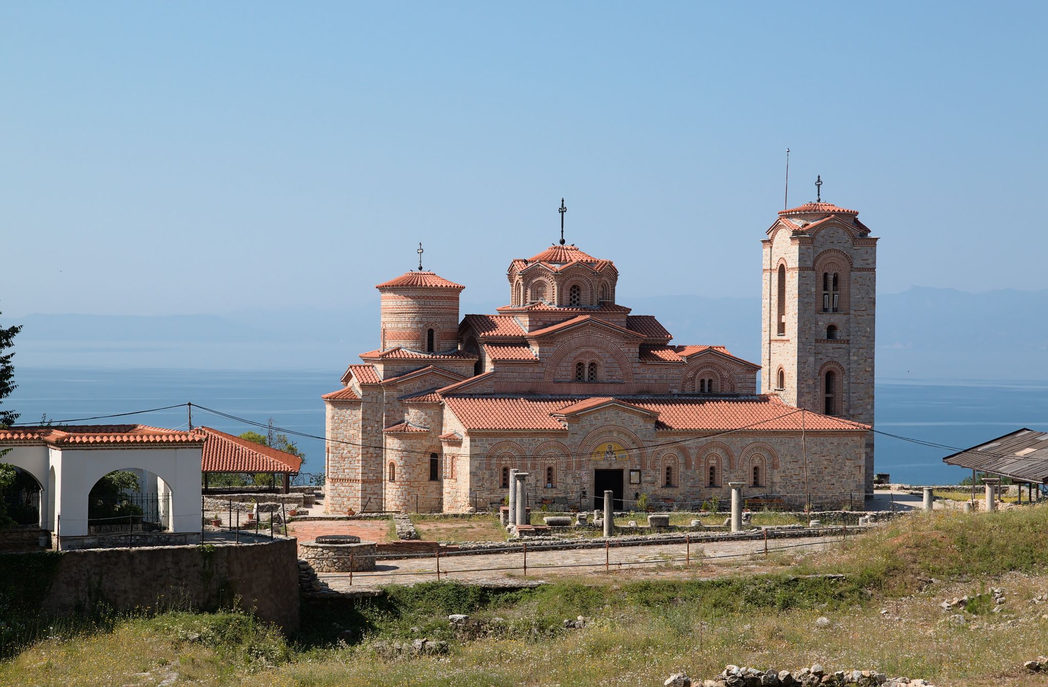 Photo of the Church of Saints Clement and Panteleimon on Plaosnik in Ohrid, Macedonia.