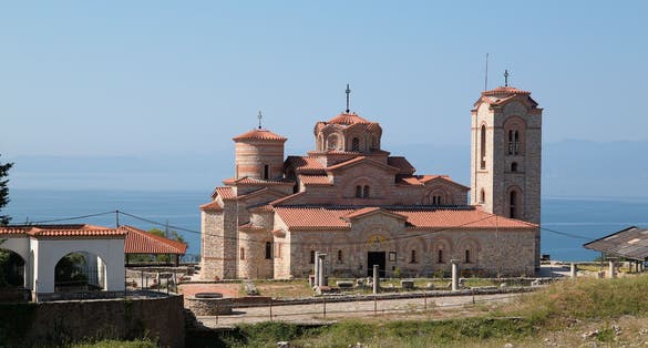 Photo of the Church of Saints Clement and Panteleimon on Plaosnik in Ohrid, Macedonia.