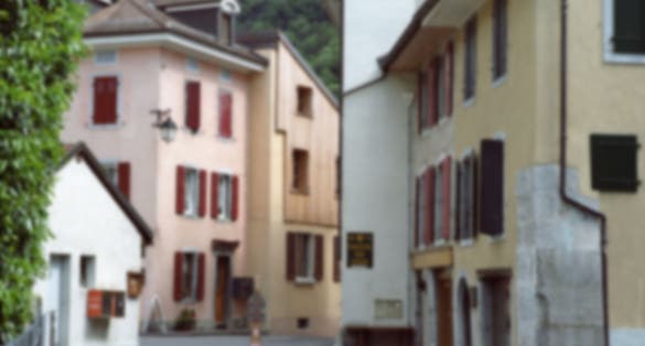photo of view of Aigle. Switzerland. Blurred background, Aigle, Switzerland.