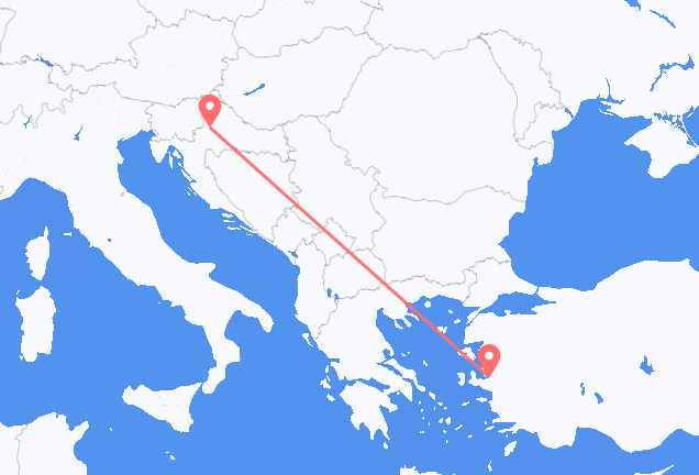 Izmir to Zagreb