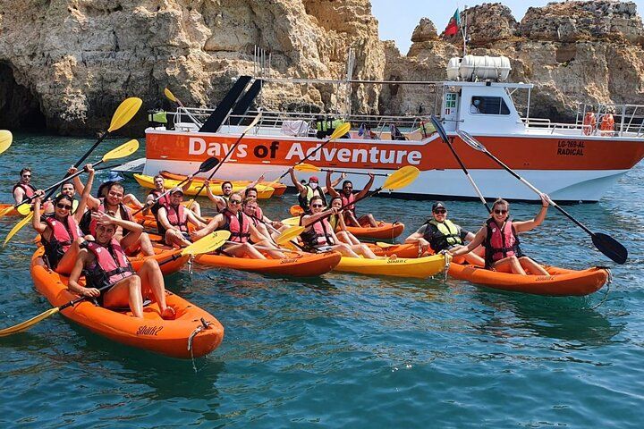 From Lagos: Kayak Tour of Ponta da Piedade Caves on Catamaran
