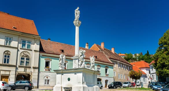 Statue in the old town of Krems an der Donau, a UNESCO heritage site in Austria