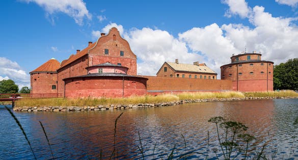 photo off view of Landskrona Citadel in Skane, Sweden.