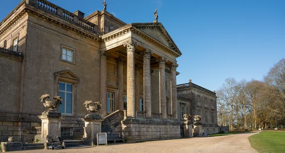 Photo of Stourhead, a Palladian mansion house with world-famous landscape gardens, UK.