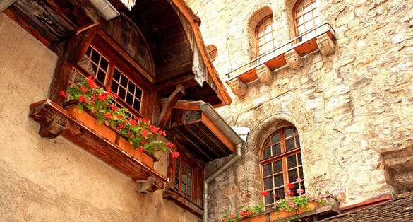 Photo from the interior of the Chillon Castle, Switzerland.