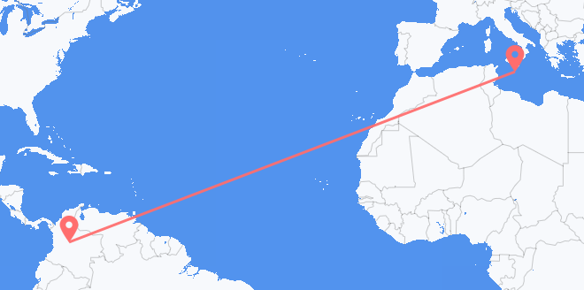 Colombia a Malta