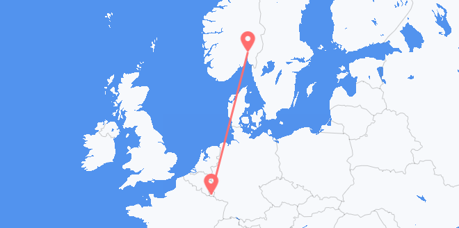 Luxemburg nach Norwegen
