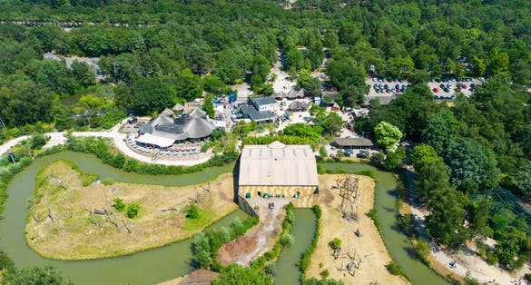 Photo of aerial view of Safaripark Beekse Bergen, Netherlands.