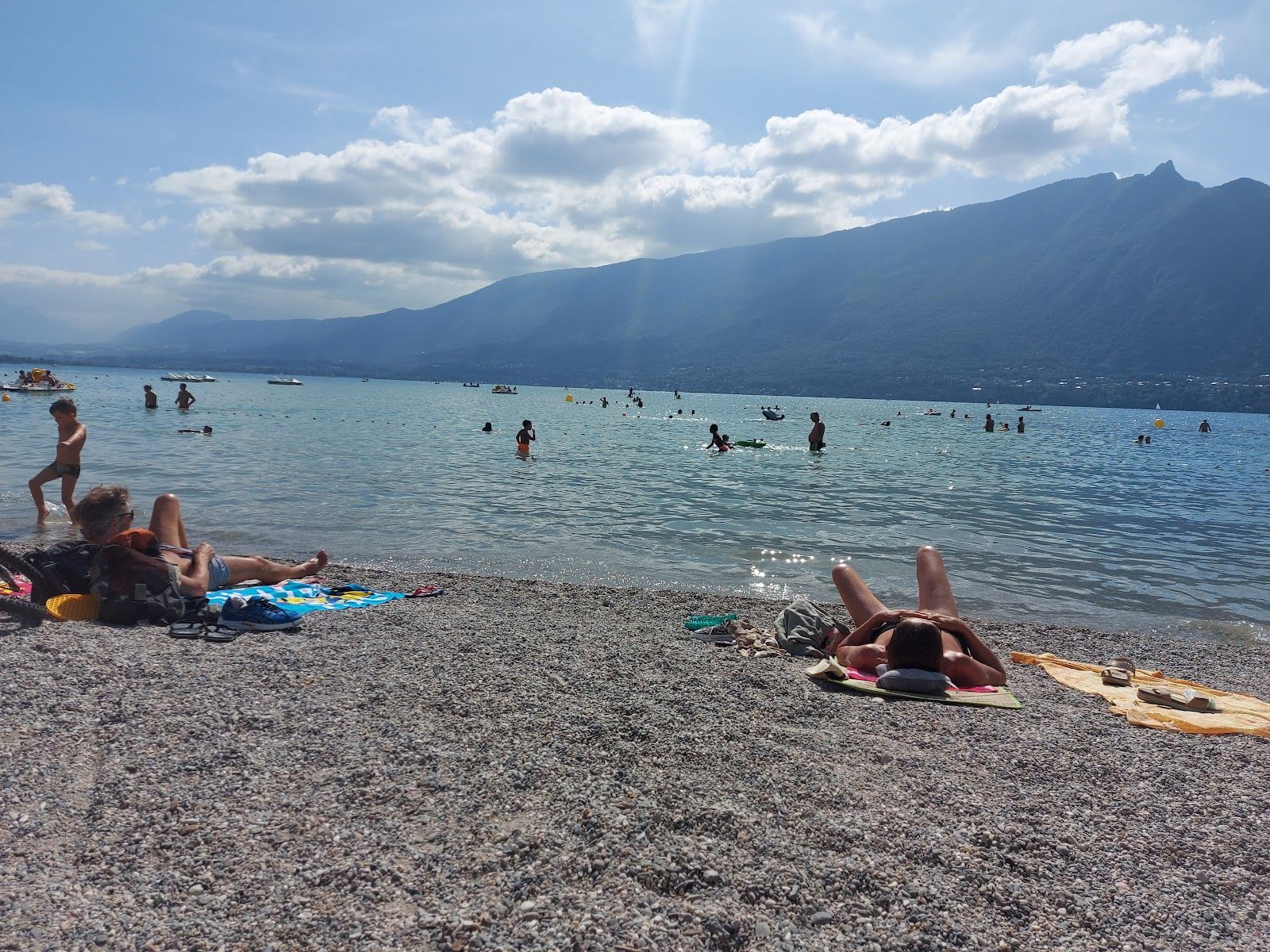 Plage du Rowing, Aix-les-Bains, Chambéry, Savoy, Auvergne-Rhône-Alpes, Metropolitan France, France