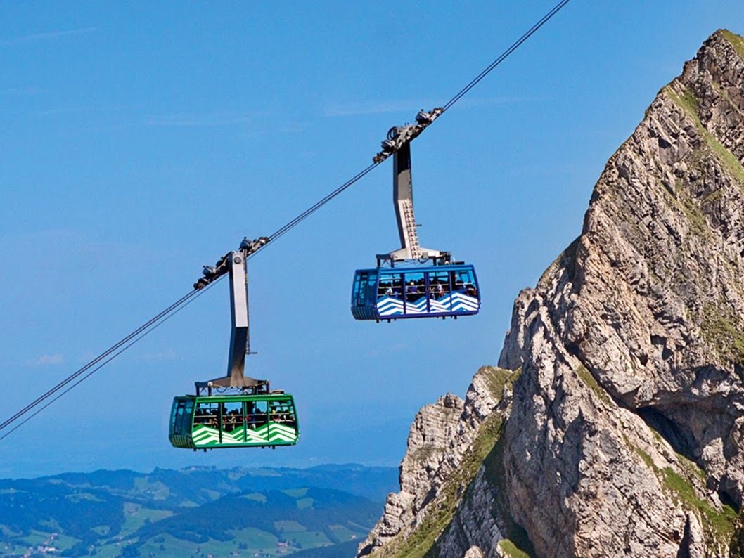 Säntis - Schwebebahn, Hundwil, Hinterland, Appenzell Ausserrhoden, Switzerland