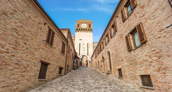 A beautiful view of a Gradara castle in Italy.