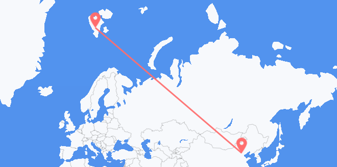 中国 飞往斯瓦尔巴群岛和扬马延岛