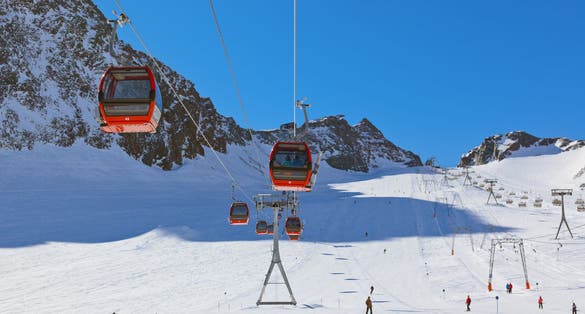 photo of mountains ski resort Innsbruck Austria ,nature and sport background.